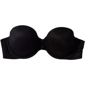 Victoria's Secret Strapless T-Shirt Bra 34C Black Lined Underwire Intimates